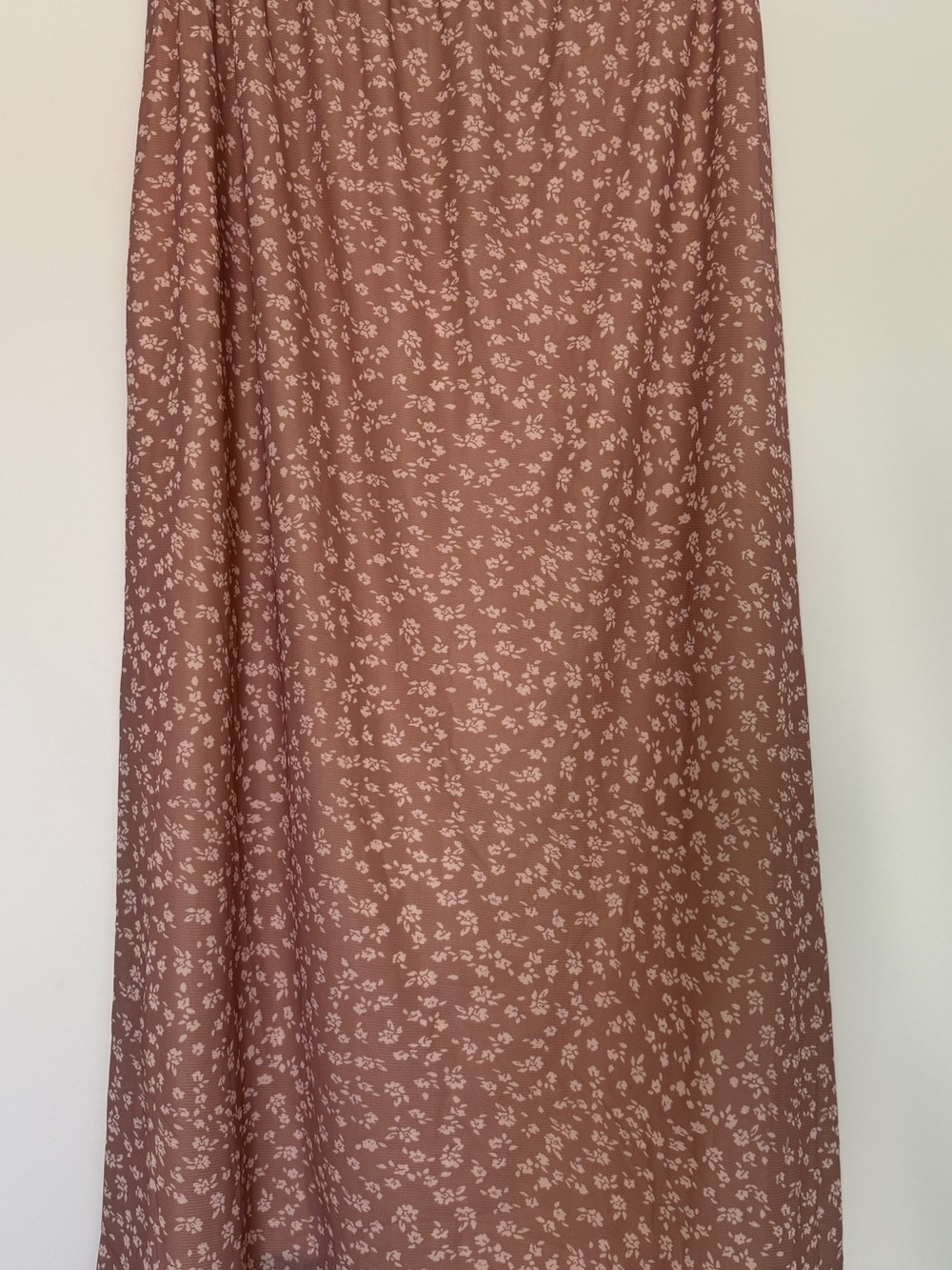 Midi Floral Skirt in Dusty Rose by